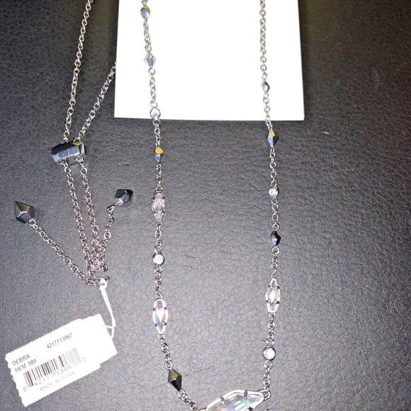 KENDRA SCOTT Debra Hematite Cubic Zirconia Adjustable Choker Necklace NEW - Picture 6 of 7